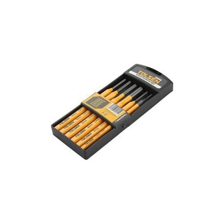 Tolsen 6pc Punch Set Industrial CR-V, Powder Coated Finish 25090